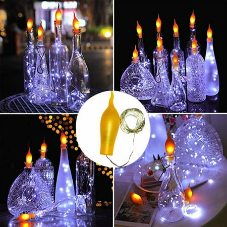 

Tangnade Kitchen Utensils and Decorations Warm Flame Style Wine Bottle Cork Lights 1m 10 LED Night Lights String