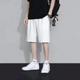 thumbnail image 3 of Pantalones cortos casuales de verano para hombre, pantalones cortos sueltos de malla de seda de hielo, pantalones transpirables de secado rápido con aire acondicionado, pantalones cortos, 3 of 4