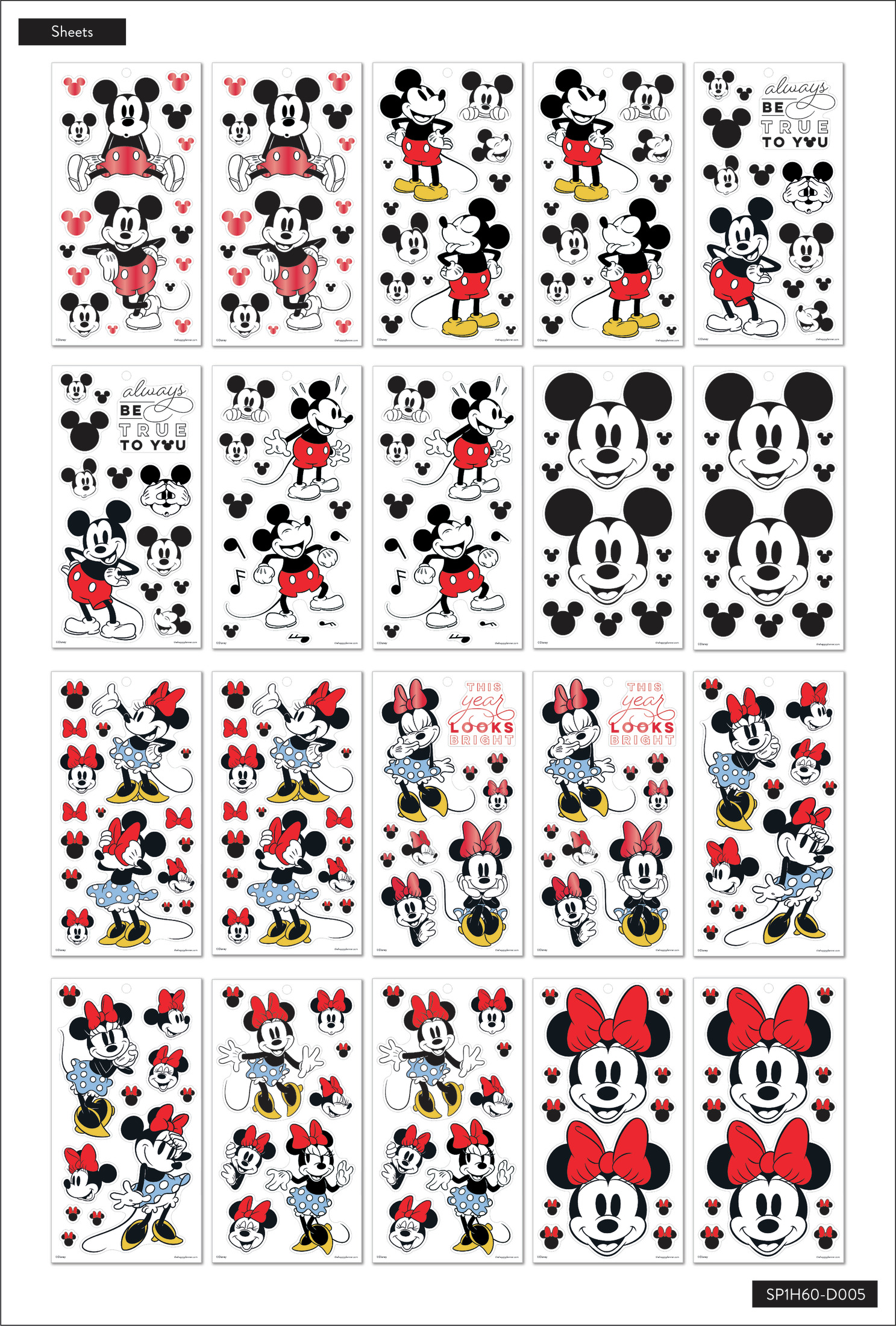 The Happy Planner® Disney© Mickey & Friends Value Pack Stickers- Squad