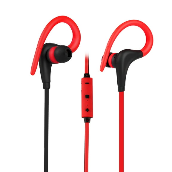 iMounTEK Wireless V4.1 Sports In-Ear Headphones, Stereo Noise Canceling Earphones with Mic Hands-free for Running Hiking Travel,Red