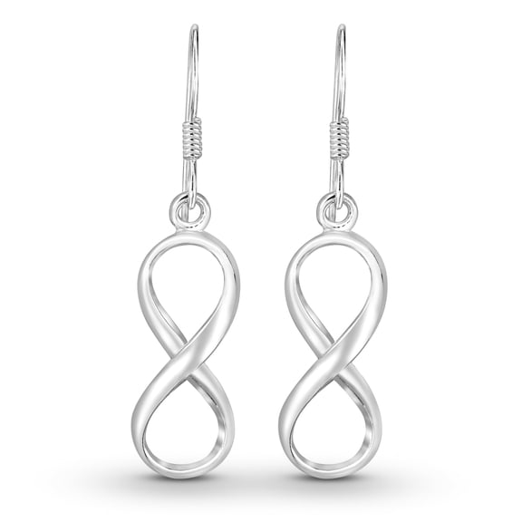 Endless Symbol Infinity Love .925 Silver Dangle Earrings