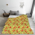 thumbnail image 5 of Fuzoiu Crab Lobster Print Ultra-Soft Micro Fleece Blanket,All Seasons Flannel Throw, Lightweight Blanket for Bed, Sofa, Couch, Movie Night, Camping, and Travel-60"x50", 5 of 7