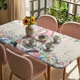 thumbnail image 3 of Gnomes Easter Table Cloths for 5 Foot Rectangle Tables, Colorful Spring Floral Weeping Eggs Rustic Patio Waterproof Elastic Fitted Tablecloths, Washable Rectangular Table Cover for Camping, 3 of 8