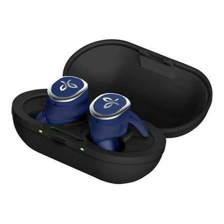 Jaybird RUN True - Earphones with mic - in-ear - Bluetooth - wireless - noise isolating - blue steel