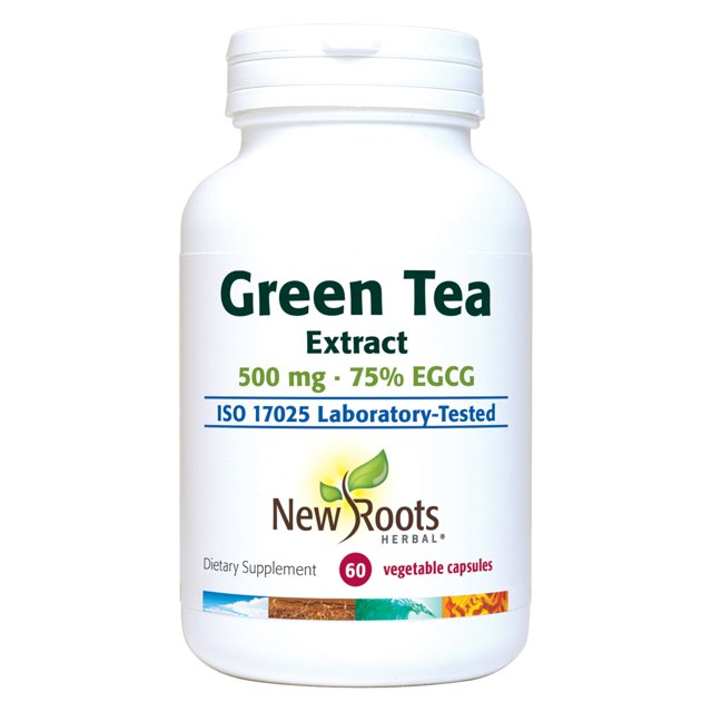 New Roots Herbal Green Tea Extract (60 Veg Caps) 500mg 75 EGCG