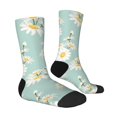 thumbnail image 4 of Yiaed Floral Daisy Print Great elasticity Crew Socks Sports socks for Men and Women, 4 of 5