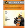 thumbnail image 3 of Gorilla Heavy Duty Construction Adhesive - White - Pack of 10, 2.5 oz Squeeze Tube, 3 of 6