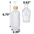thumbnail image 2 of Botella de vidrio JUVITUS Frosted Clear Boston Round 240 ml (paquete de 12), 2 of 5