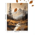 thumbnail image 3 of Qisvanset 12x16 Inch Autumn Mountain Forest Canvas Wall Art, Warm Earth Tone Rustic Nature Home Wall Decor, 3 of 8