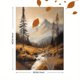thumbnail image 3 of Qisvanset 12x16 Inch Autumn Mountain Forest Canvas Wall Art, Warm Earth Tone Rustic Nature Home Wall Decor, 3 of 8