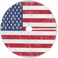 thumbnail image 1 of FMSHPON American Flag Tree Skirt Independence Day Xmas Christmas Tree Skirt Stand Mat for Holiday Party Decoration Indoor Outdoor 36 inches, 1 of 6