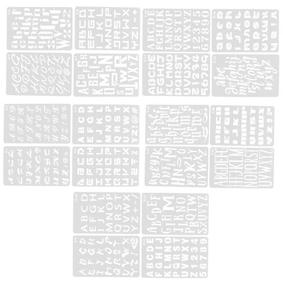 DRAFIDEEP 20 Sheets Multi-Function Letter Stencils for Scrapbooking and Diy Projects