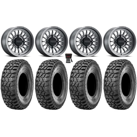 Method 411 15 Wheels Titanium (4+3) 33 Ridge Saw 2.0 Tires Polaris RZR XP 1000 / PRO XP / Ranger XP 900/1000