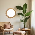 thumbnail image 6 of Sintosin 24 Inch Round Woven Rattan Wall Mirror for Bedroom Living Room Bathroom Farmhouse Decor, 6 of 7