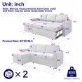 thumbnail image 4 of 85" Oversized Convertible Sofa Bed, Modern Pull-Out Sleeper Sofa with Storage Chaise, Square Handrail, 3 Seater Upholstered Loveseat Couches for Living Room, Office, Bedroom, Apartment, Beige, 4 of 9