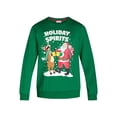 thumbnail image 5 of Holiday Time Men's & Big Men's Christmas Holiday Spirits Lightup Crewneck Fleece Sweatshirt, Sizes XS-3XL, 5 of 5