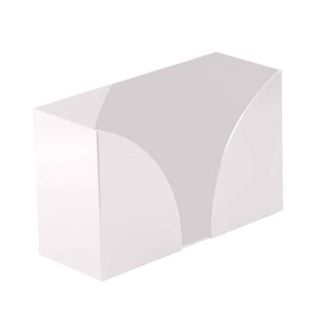 Servilletero acrílico, organizador de pañuelos, toallero de papel, caja de almacenamiento de papel para Blanco