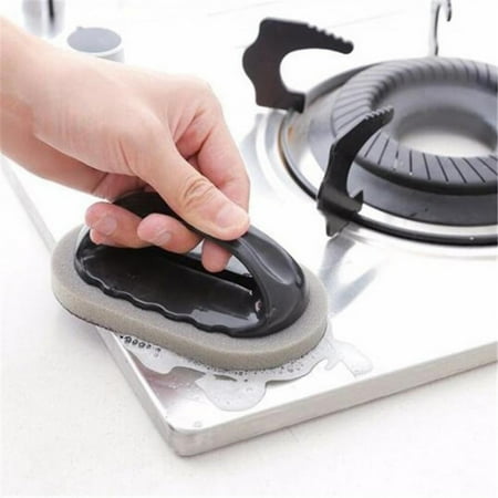 

〖CFXNMZGR〗Cleaning Brush Sponge Brush Pot Scrub Bowl Sink Handle Tool Kitchen Cleaning Eraser Emery Kitchen，Dining Bar