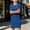 Blue, variant on QSAWXQZ Men's Sleepshirt Crew Neck Short Sleeve Knee Length Breathable Lounge Nightshirt Sleepwear with Pocket XL