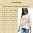 thumbnail image 3 of VDJ Women Lightweight Sweaters Fashion Loose 3 4 Sleeve Crewneck Knit Tops Comfort Soft Crop Pullover Sweater Size L, 3 of 9