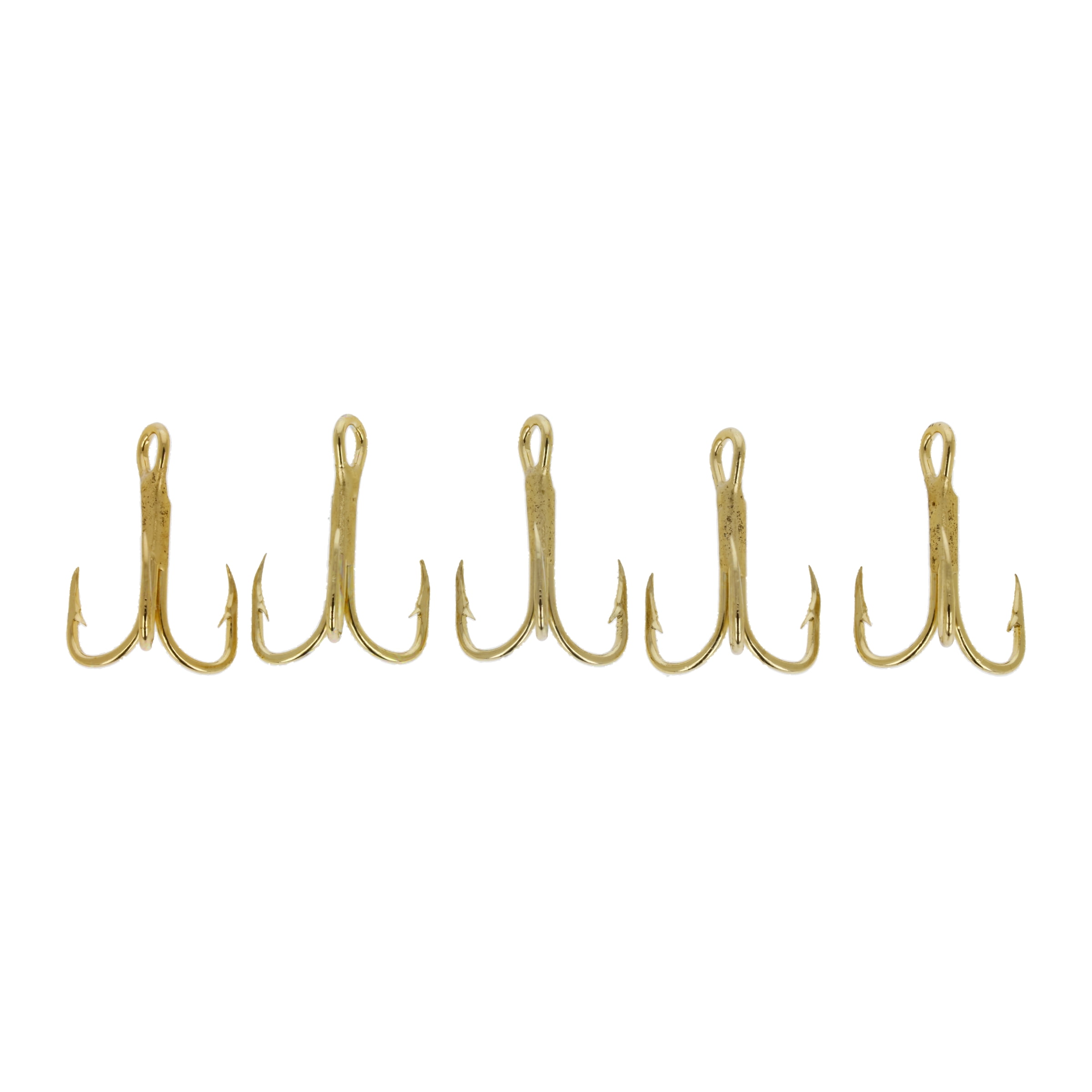 (2 pack) Eagle Claw 376AH-10 2X Treble Hook, Gold, Size 10, 5 Pack