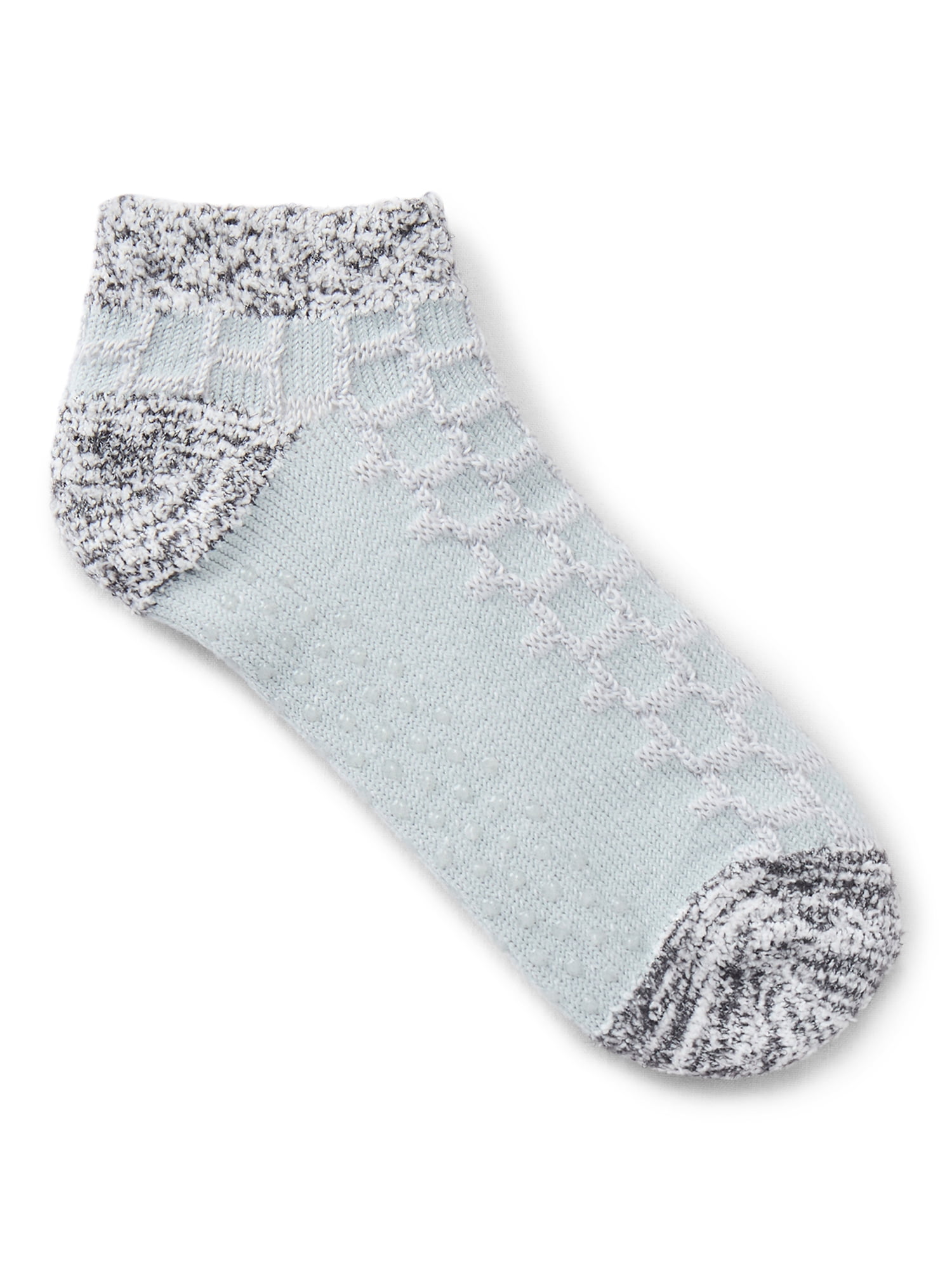 Joyspun Women's Double Layer Low Cut Lounge Socks, 3 Pack, Shoe Sizes 4-10