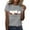 Grey, variant on Ruyang Women Summer Tops, Womens Graphic Tees Summer Vintage Short Sleeve Cotton Crew Neck Funny Printed T Shirts Tops