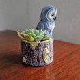 thumbnail image 2 of Bonita maceta de resina con forma de búho para jardín, oficina, decoración, suculenta, minimaceta con forma de búho, bonita maceta con forma de animal., 2 of 3