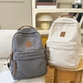 thumbnail image 4 of Ergonomic Daily Use Backpacks for Study Travel Practical Corduroy Daypack, 4 of 20