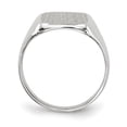 thumbnail image 2 of 14k White Gold 10.5x11.0mm Cushion Closed Back Signet Ring RS603, 2 of 5