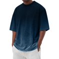thumbnail image 1 of Men's T-shirts Graphic Printing Street Casual Short Sleeve Printed Clothing L, 1 of 4