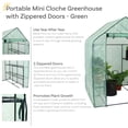 thumbnail image 2 of Sunnydaze Outdoor Portable Growing Rack Grandeur Mini Walk-In Greenhouse with Roll-Up Door - 4 Shelves - Green, 2 of 10