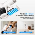 thumbnail image 4 of CUCKOO CVC-A1410NW Upright Power Clone Cordless Vacuum Cleaner with 5-Layer Filtration System, Smart Dust Sensor, BLDC Motor, Up to 38 Min Runtime (White), 4 of 10