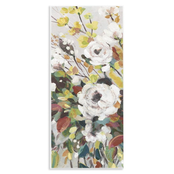 Stupell Industries Mixed Flowers Array Plants & Flowers Painting Unframed Art Print Wall Art, 7 x 17