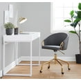 thumbnail image 3 of LumiSource Gold Metal, Grey PU Claire Task Chair, 3 of 6