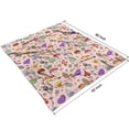 thumbnail image 4 of Colorful Mushroom Cartoon Pink Pattern Blanket,Comfortable Soft Lamb Wool Throw Blanket,All Season,Warm Lightweight Blankets for Sofa Bed Couch Living Room Chair,50"x60", 4 of 4