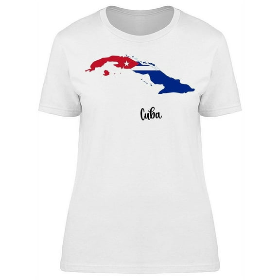 Cuba Country Flag Art T-Shirt Women -Image by Shutterstock, Female Small