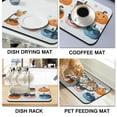 thumbnail image 4 of Drying Mat for Dishes Cute Pumpkin Halloween Fall Holiday Coffee Bar Mat Absorbant Collapsible 18x24 Inch Dry Pad for Coffee Machine Dish Rack, 4 of 7