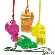 Transparent Whistles - Party Favors - 12 Pieces