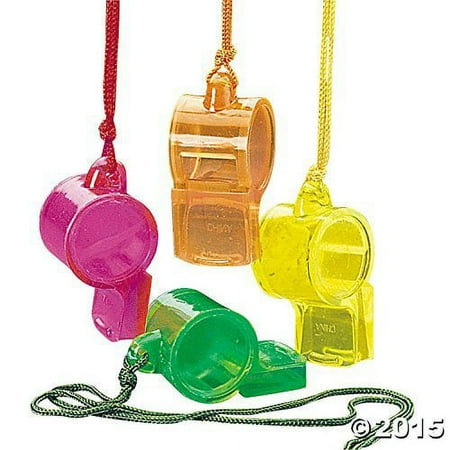 Transparent Whistles - Party Favors - 12 Pieces