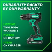 Metabo HPT 18V Cordless Hammer Drill Kit, DV18DEX
