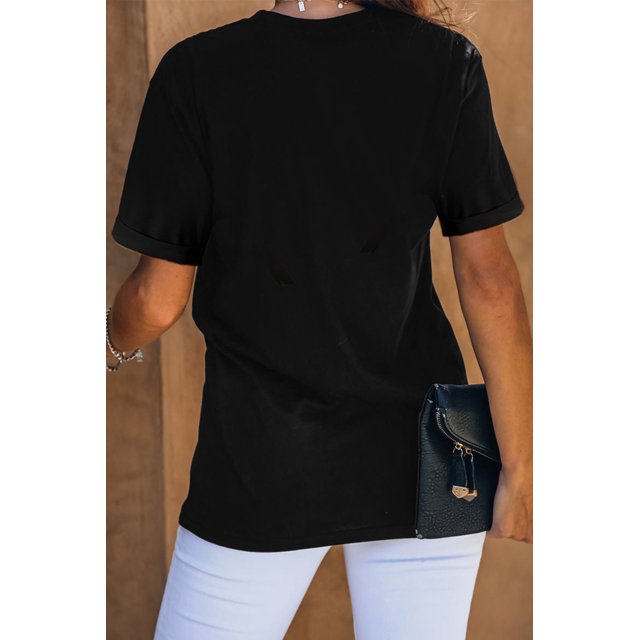 ABPHQTO Camiseta gráfica de manga corta con estampado de círculo arcoíris Black Pride para mujer