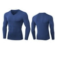 thumbnail image 7 of Mgmyaa Men's V-Neck Long Sleeve Shirt Warm Thick Workout Athletic Base Layers Top Undershirt for Men, 7 of 7