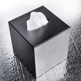 thumbnail image 2 of Dacasso Leather Tissue Box Cover, Classic Black (A1037), 2 of 3