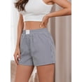 thumbnail image 6 of Elippeo Women Striped Shorts  Elastic Waist Summer Casual Shorts Streetwear for Daily Date, 6 of 8