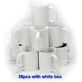thumbnail image 4 of Sublimation Mugs, Cups 11oz Sublimation Ceramic Blank Coffee Mugs,White Cups, Sulimation Blanks, Blank White Mugs-36 pack bulk bundle (36pc White), 4 of 7