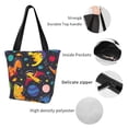 thumbnail image 3 of Lsque Dinosaurs in Space Pattern Beach Tote,Shoulder Handbag,Spacious Tote Bag,Lightweight Travel Bag,Versatile Shopping Bag, 3 of 6