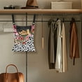 thumbnail image 4 of ZIATUBLE Cow Print Clothes Pin Hanging Bag Flower Storage Hanging Organizer Easy to Use Hanging Clothes Pins Bag Holder Outdoor Washable Clothes Pin Bag to Hang On Line, 4 of 7