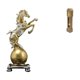 thumbnail image 1 of Figura de escritorio,Estante de estatua de caballo para escritorio,oficina,decoración del hogar,Figura decorativa de escritorio de resina para decoración del hogar,Reloj de suelo para casa de, 1 of 8
