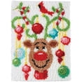thumbnail image 1 of HAHDAXIA Latch Hook Kit, Reindeer Christmas Pattern DIY Rug Crochet Yarn Kits, Embroidery Decoration 20.4" X 15" (52X38cm), 1 of 7